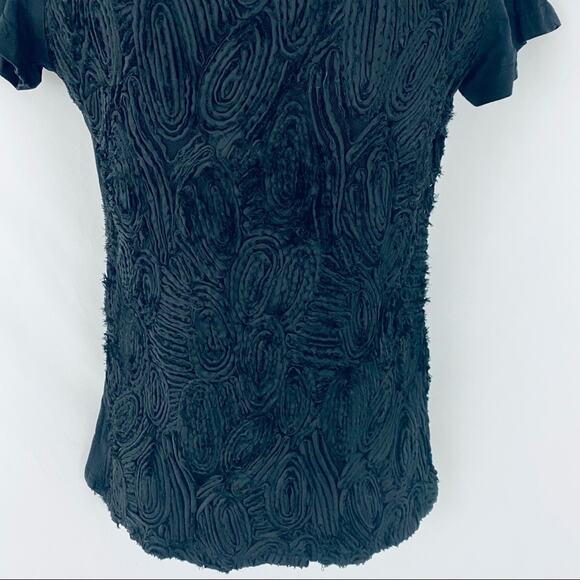NWT Black Textured Top Size Small - Picture 3 of 6